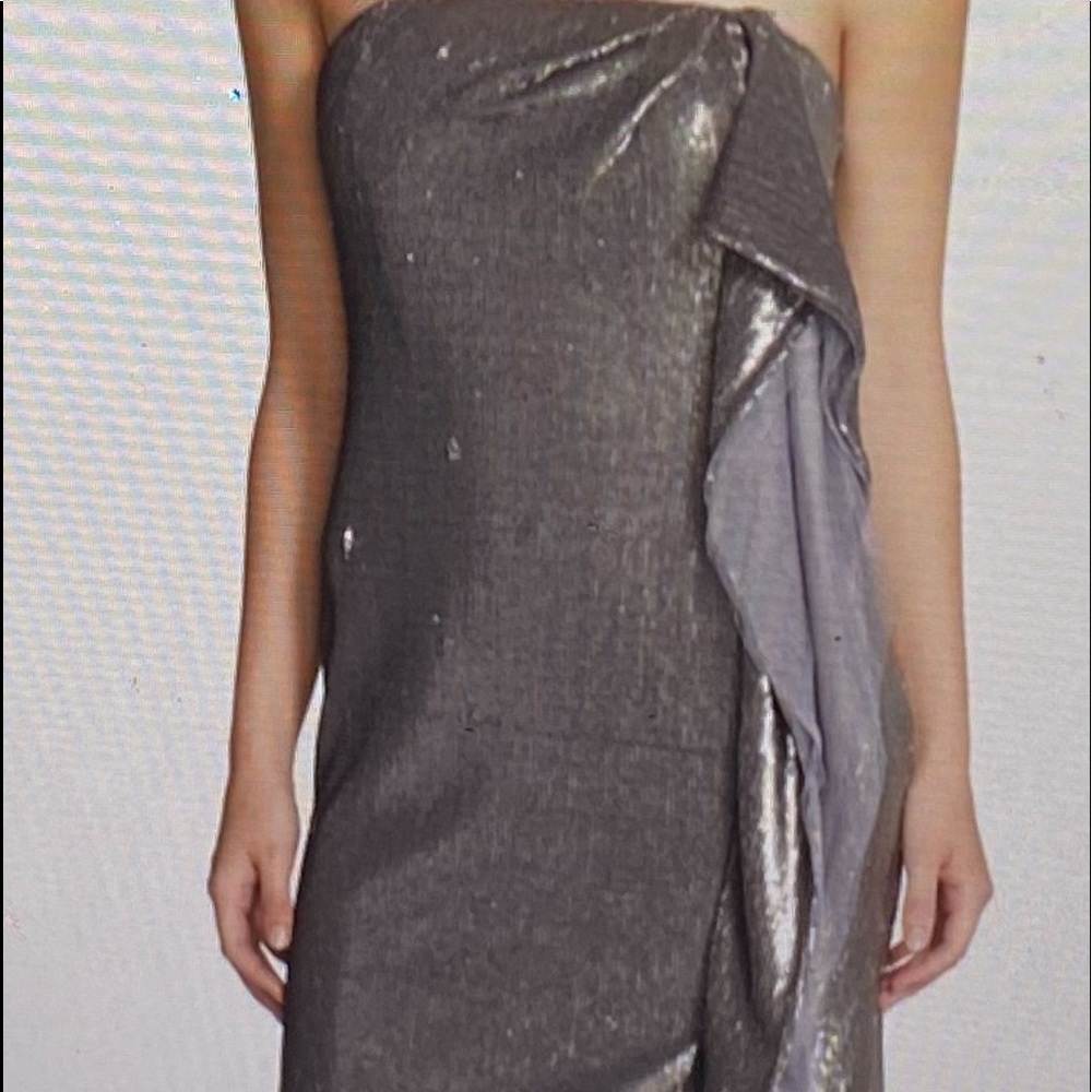 HALSTON HERITAGE SEQUINED DRESS